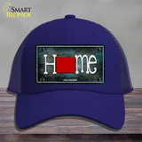 Colorado Home State Outline Novelty License Plate Hat Mesh / Royal Blue