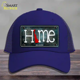 Delaware Home State Outline Novelty License Plate Hat Mesh / Royal Blue