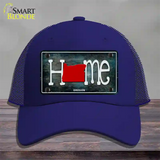 Oregon Home State Outline Novelty License Plate Hat Mesh / Royal Blue