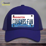 Washington Cougars Fan Novelty License Plate Hat Mesh / Royal Blue