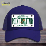 Florida Point Brittany Novelty License Plate Hat Mesh / Royal Blue