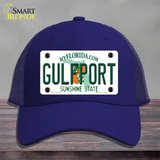 Florida Gulfport Novelty License Plate Hat Mesh / Royal Blue