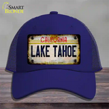 California Lake Tahoe Novelty License Plate Hat Mesh / Royal Blue