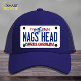 Nags Head North Carolina State Novelty License Plate Hat Mesh / Royal Blue