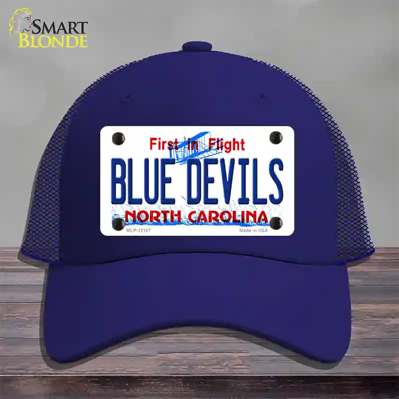 Blue Devils North Carolina State Novelty License Plate Hat Mesh / Royal Blue