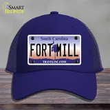 Fort Mill South Carolina Novelty License Plate Hat Mesh / Royal Blue