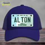 Alton New Hampshire Novelty License Plate Hat Mesh / Royal Blue