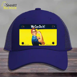 We Can Do It Novelty License Plate Hat Mesh / Royal Blue