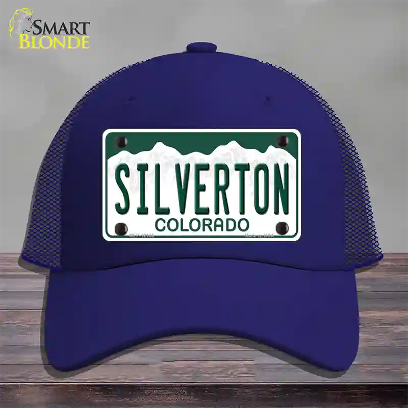 Silverton Colorado Novelty License Plate Hat Mesh / Royal Blue