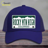 Rocky Mountain High Colorado Novelty License Plate Hat Mesh / Royal Blue