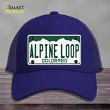 Alpine Loop Colorado Novelty License Plate Hat Mesh / Royal Blue