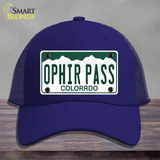 Ophir Pass Colorado Novelty License Plate Hat Mesh / Royal Blue