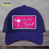 Inlet Girl SC Pink Novelty License Plate Hat Mesh / Royal Blue