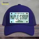 Maple Syrup New Hampshire Novelty License Plate Hat Mesh / Royal Blue