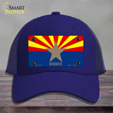 Bisbee Arizona Flag Novelty License Plate Hat Mesh / Royal Blue