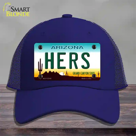 Hers Arizona Novelty License Plate Hat Mesh / Royal Blue