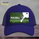 Pickleball Novelty License Plate Hat Mesh / Royal Blue