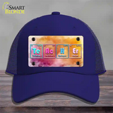 Teacher Periodic Table Novelty License Plate Hat Mesh / Royal Blue