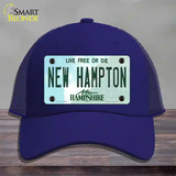 New Hampton New Hampshire Novelty License Plate Hat Mesh / Royal Blue