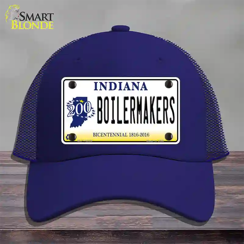 Boilermakers Indiana Novelty License Plate Hat Mesh / Royal Blue