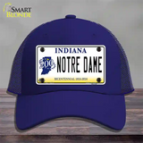 Notre Dame Indiana Novelty License Plate Hat Mesh / Royal Blue