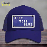 Just Vote Blue Novelty License Plate Hat Mesh / Royal Blue