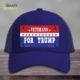 Veterans For Trump Novelty License Plate Hat Mesh / Royal Blue