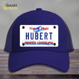 North Carolina Hubert Novelty License Plate Hat Mesh / Royal Blue