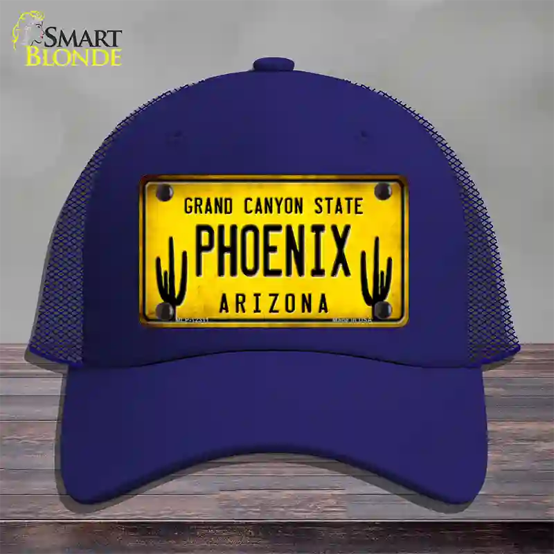 Arizona Phoenix Novelty License Plate Hat Mesh / Royal Blue