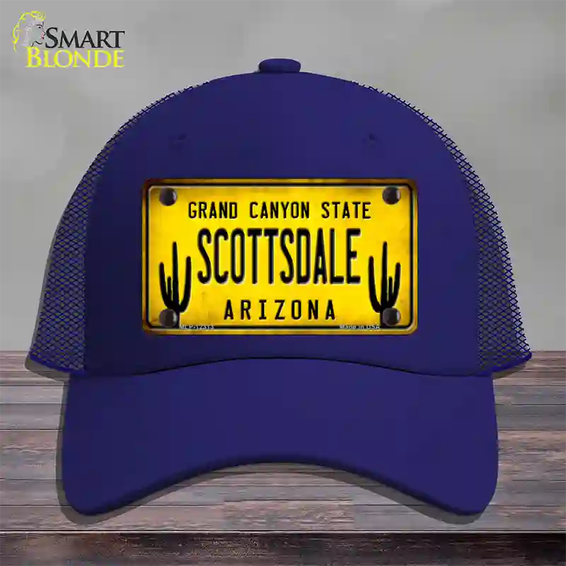 Arizona Scottsdale Novelty License Plate Hat Mesh / Royal Blue