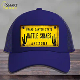 Arizona Rattle Snakes Novelty License Plate Hat Mesh / Royal Blue