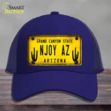 Arizona NJOY AZ Novelty License Plate Hat Mesh / Royal Blue