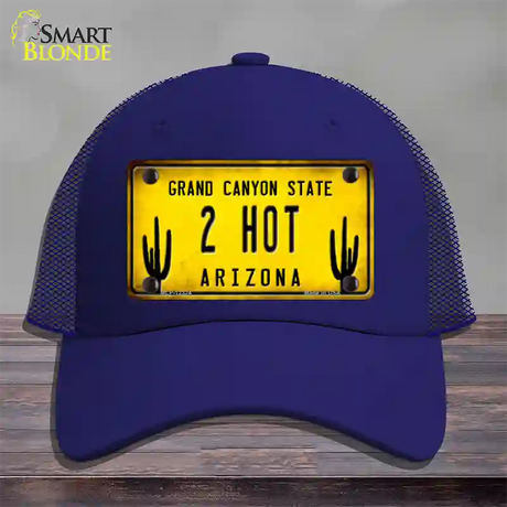 Arizona 2 Hot Novelty License Plate Hat Mesh / Royal Blue