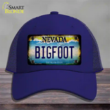 Bigfoot Nevada Novelty License Plate Hat Mesh / Royal Blue