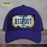 Bigfoot Oregon Novelty License Plate Hat Mesh / Royal Blue