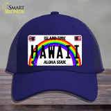 Hawaii Novelty License Plate Hat Mesh / Royal Blue