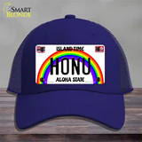 Honu Hawaii Novelty License Plate Hat Mesh / Royal Blue