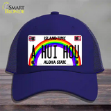 A Hui Hou Hawaii Novelty License Plate Hat Mesh / Royal Blue