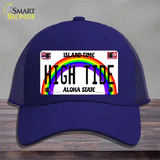 High Tide Hawaii Novelty License Plate Hat Mesh / Royal Blue