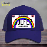 Golfer Hawaii Novelty License Plate Hat Mesh / Royal Blue