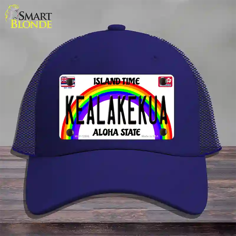 Kealakekua Hawaii Novelty License Plate Hat Mesh / Royal Blue