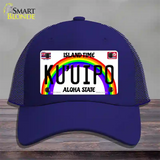 Ku Uipo Hawaii Novelty License Plate Hat Mesh / Royal Blue