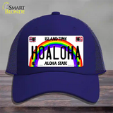 Hoaloha Hawaii Novelty License Plate Hat Mesh / Royal Blue