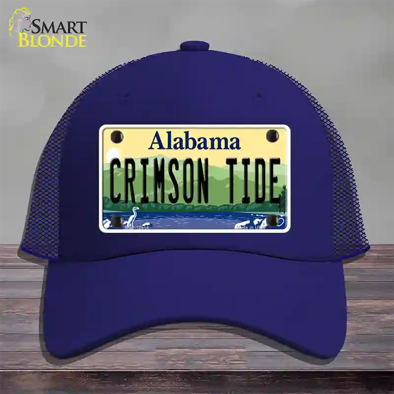 Crimson Tide Novelty License Plate Hat Mesh / Royal Blue