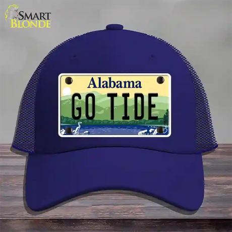 Go Tide Novelty License Plate Hat Mesh / Royal Blue