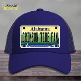 Crimson Tide Fan Novelty License Plate Hat Mesh / Royal Blue