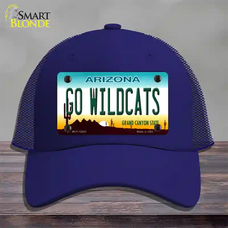 Go Wildcats Novelty License Plate Hat Mesh / Royal Blue