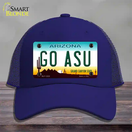 Go Arizona State Novelty License Plate Hat Mesh / Royal Blue