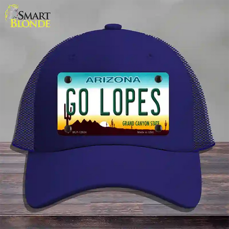 Go Lopes Novelty License Plate Hat Mesh / Royal Blue