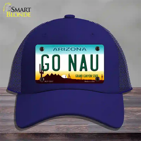 Go Northern Arizona Univ Novelty License Plate Hat Mesh / Royal Blue